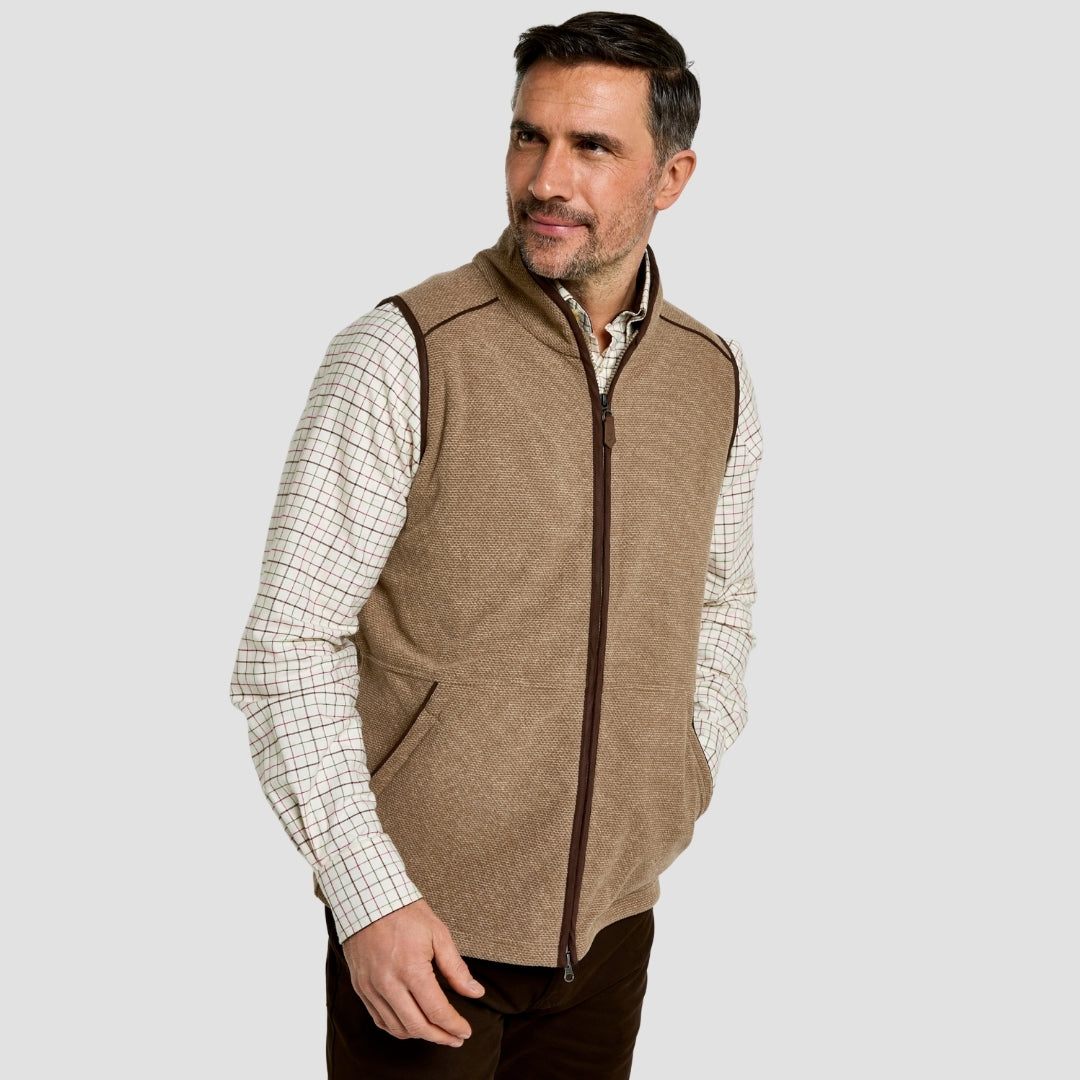 Dubarry Men's Lifford Fleece Gilet in Elk