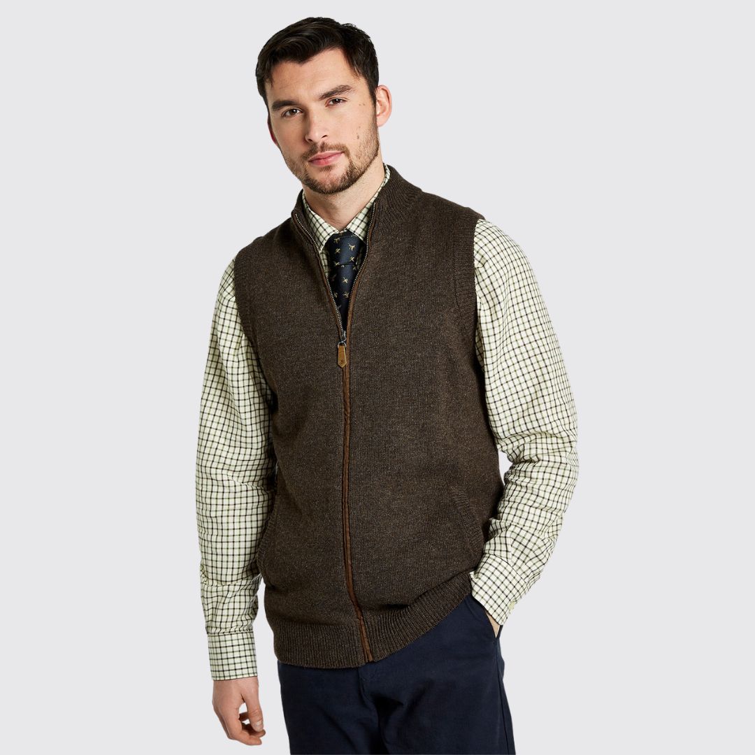 Dubarry Men's Upperwood Gilet in Mahogany