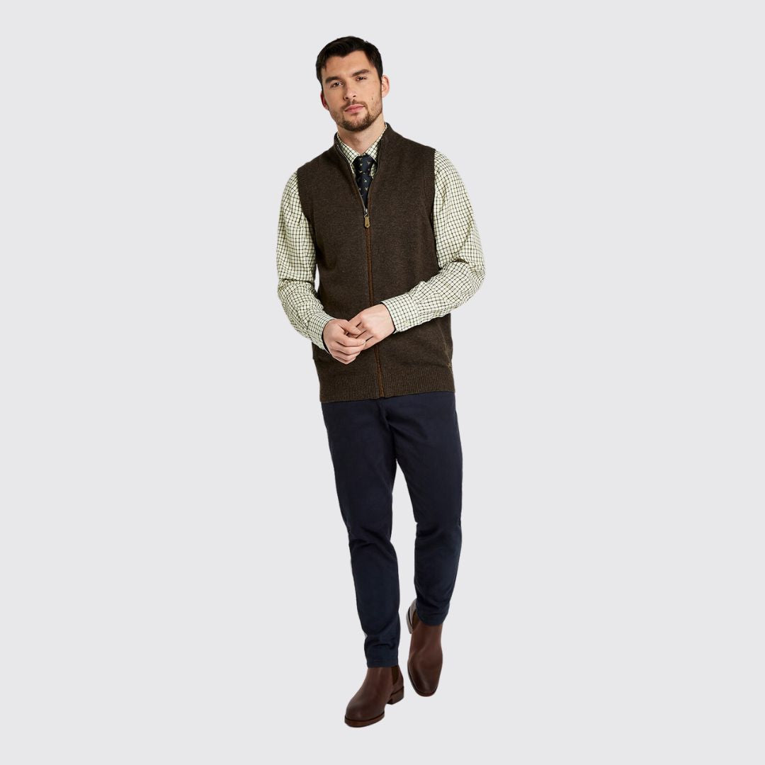 Dubarry Men's Upperwood Gilet in Mahogany