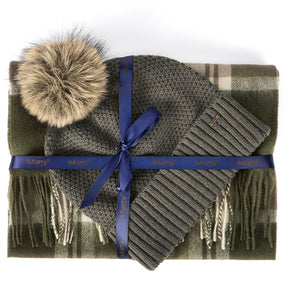 Dubarry Newbawn Hat and Scarf Gift Set in Dusky Green