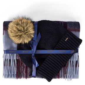 Dubarry Newbawn Hat and Scarf Gift Set in Navy