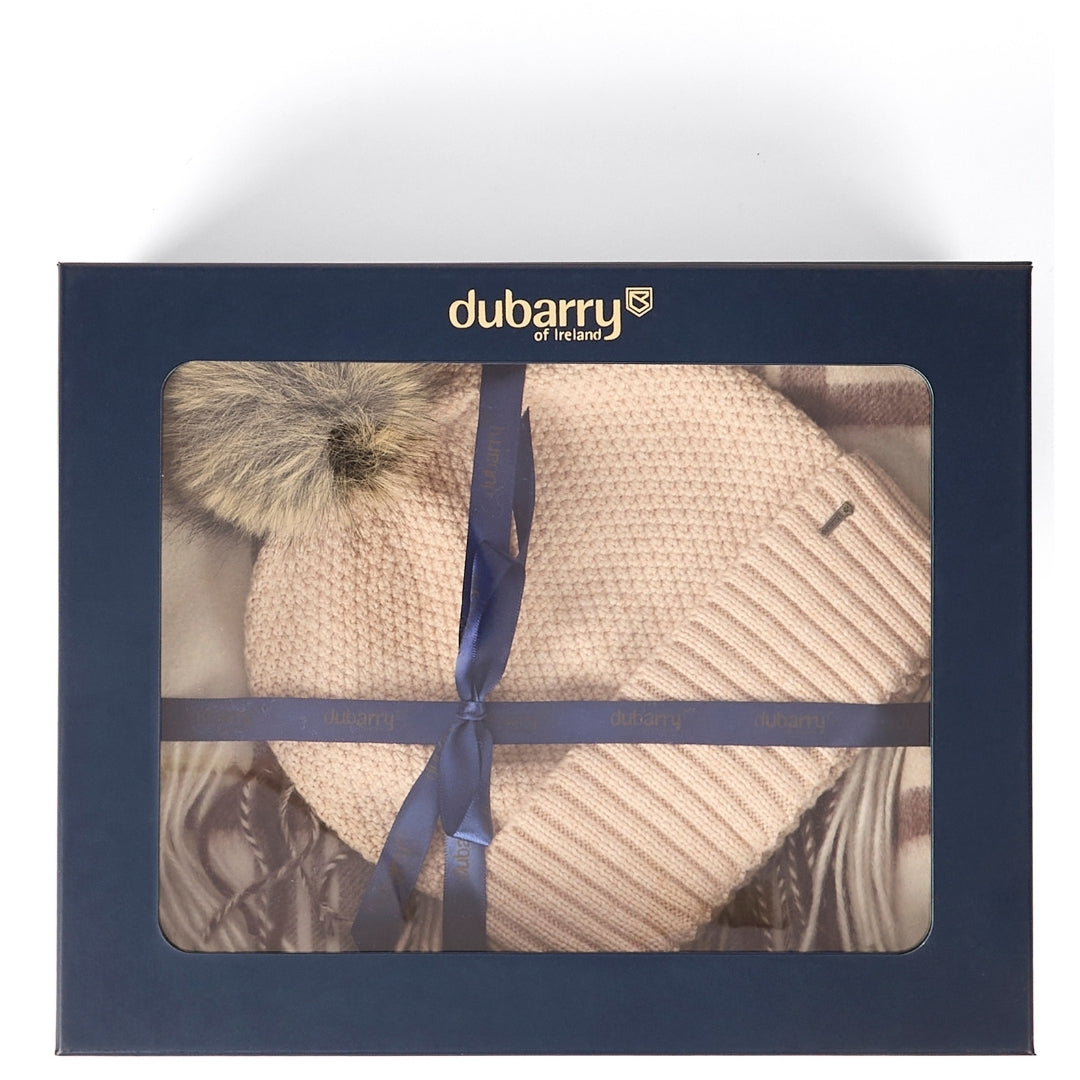 Dubarry Newbawn Hat and Scarf Gift Set in Oat