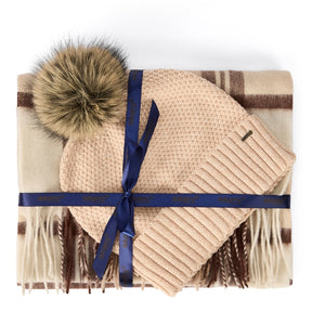 Dubarry Newbawn Hat and Scarf Gift Set in Oat