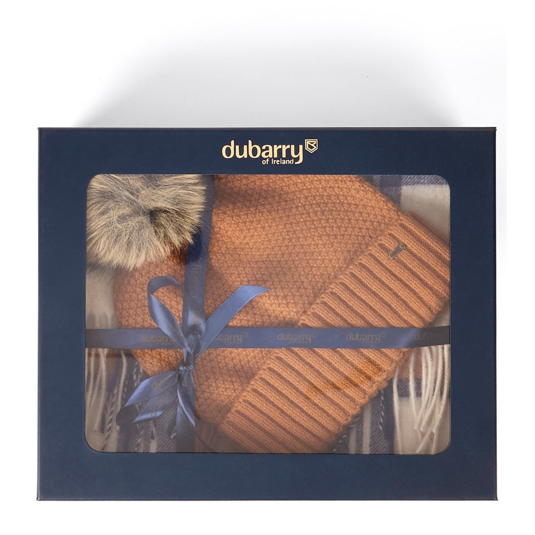 Dubarry Newbawn Hat and Scarf Gift Set in Ochre