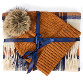 Dubarry Newbawn Hat and Scarf Gift Set in Ochre