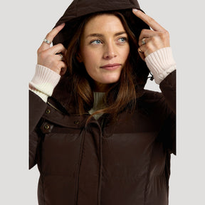 Dubarry Women's Aldborough Full Length Down Jacket in Mahogany