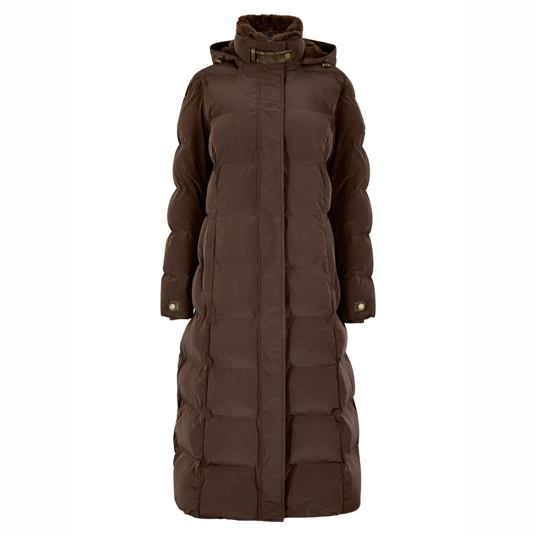 Dubarry Women's Aldborough Full Length Down Jacket in Mahogany