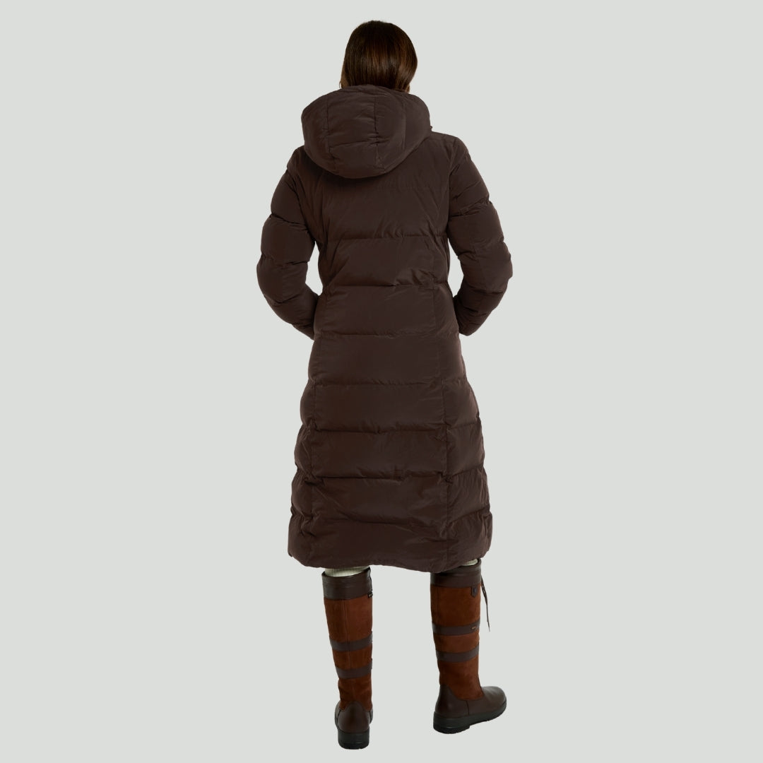 Dubarry Women's Aldborough Full Length Down Jacket in Mahogany