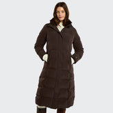 Dubarry Women's Aldborough Full Length Down Jacket in Mahogany