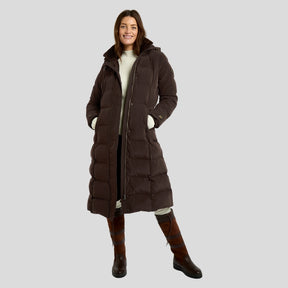 Dubarry Women's Aldborough Full Length Down Jacket in Mahogany