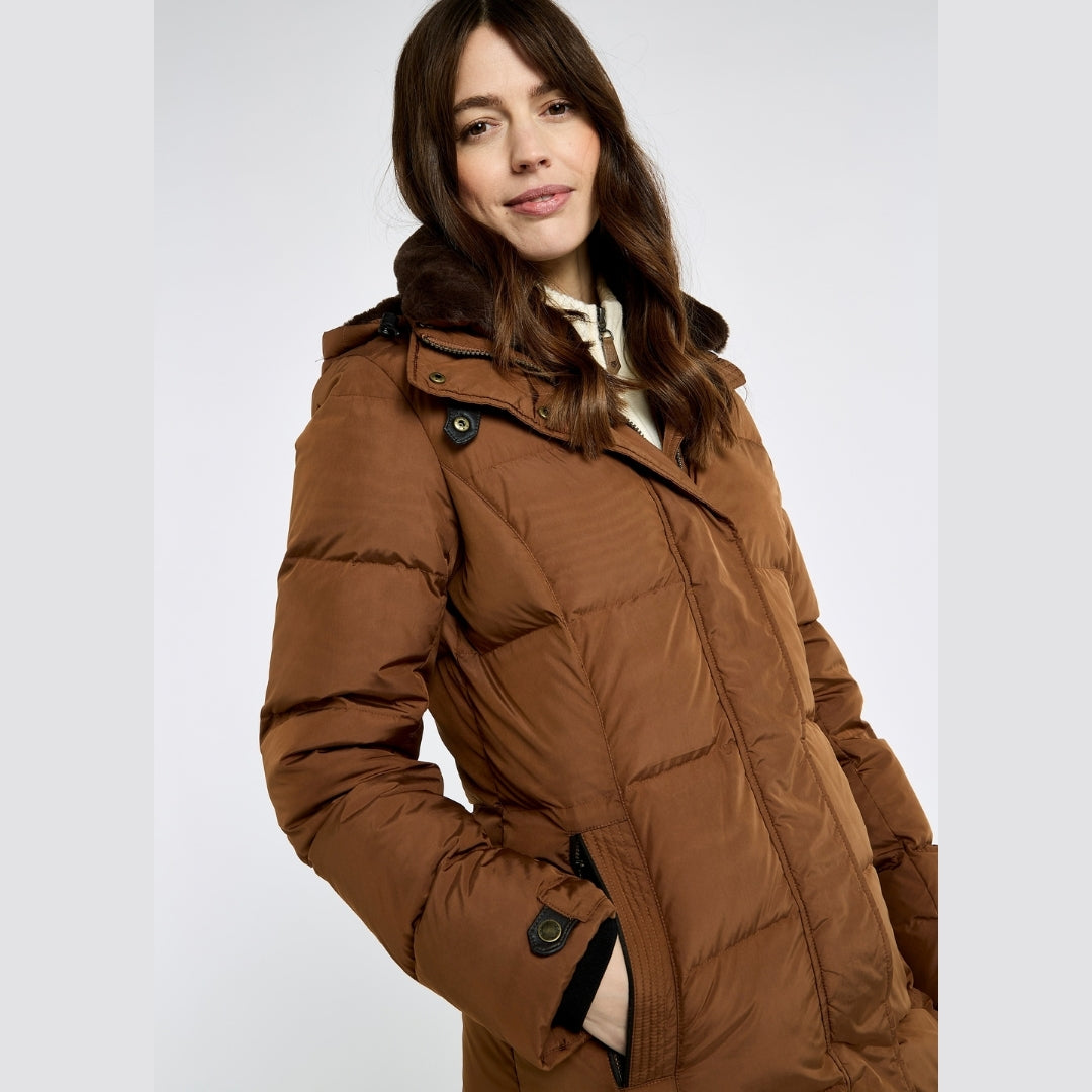 Dubarry Women's Aldborough Full Length Down Jacket in Russet