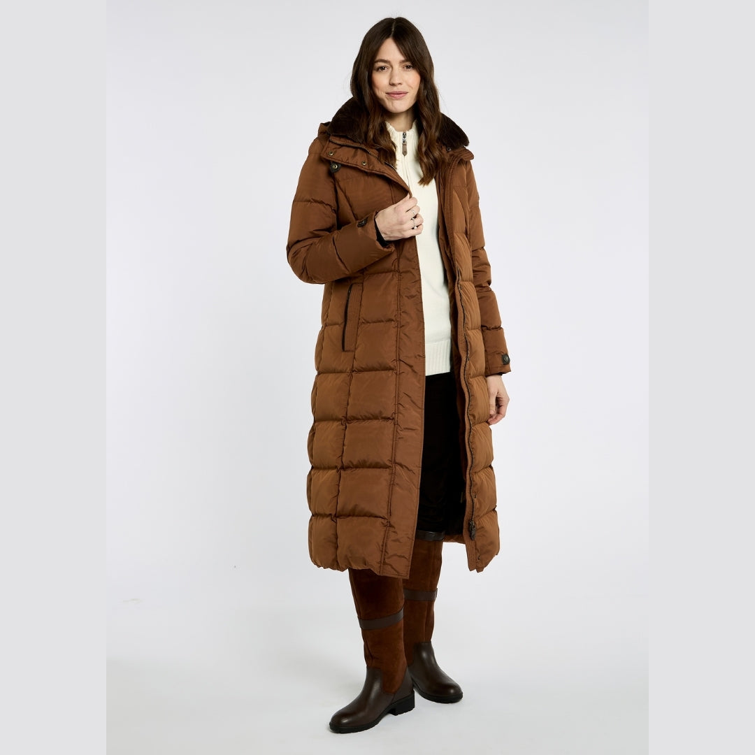 Dubarry Women's Aldborough Full Length Down Jacket in Russet