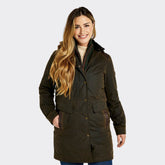 Dubarry Women's Blacklion Waxed Cotton Jacket in Olive