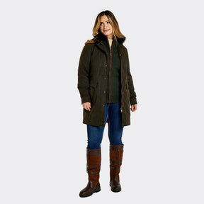 Dubarry Women's Blacklion Waxed Cotton Jacket in Olive