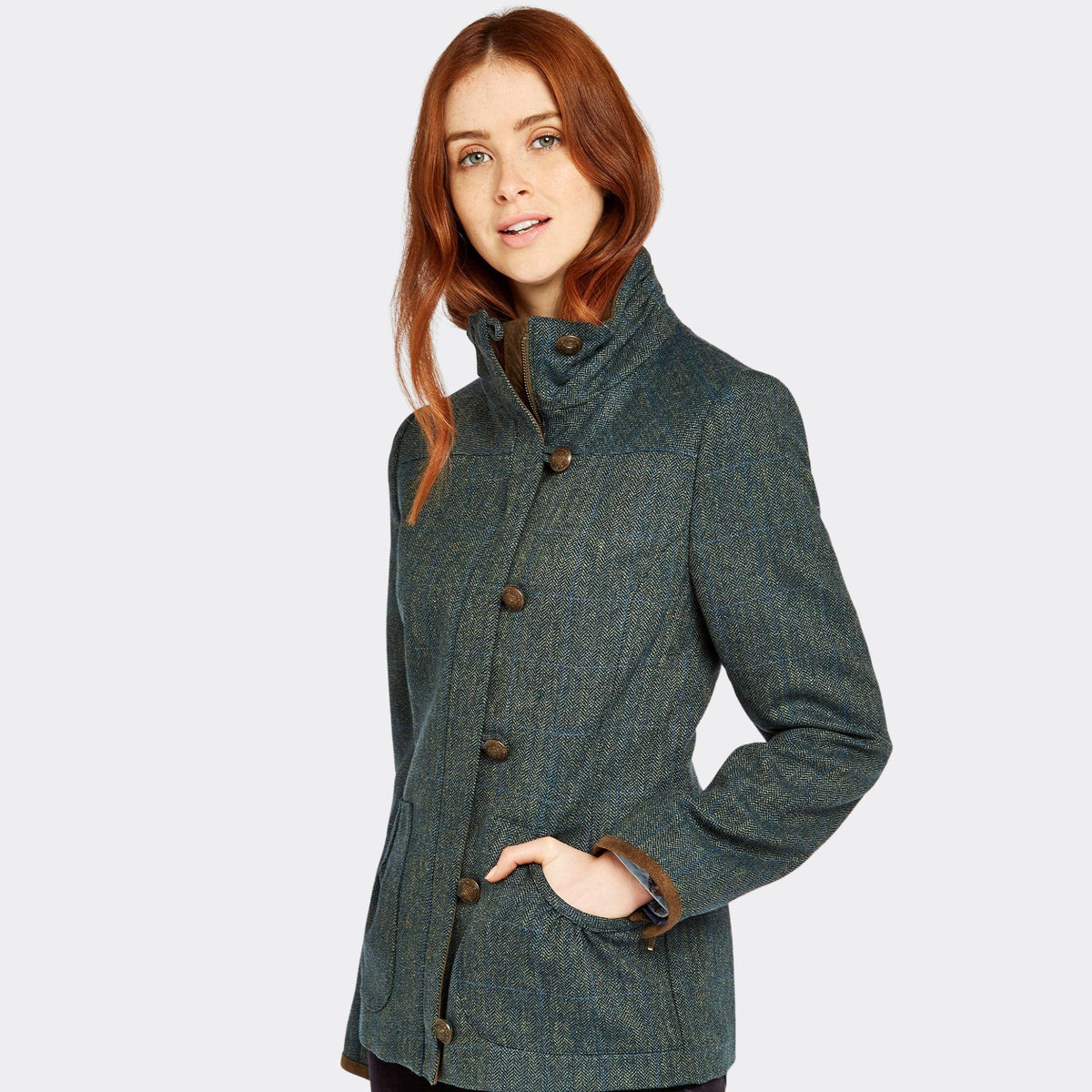 Dubarry Women's Bracken Tweed Jacket in Mist