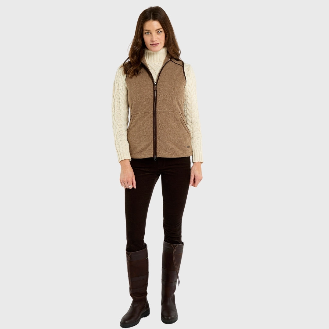 Dubarry Women's Carbury Fleece Gilet in Elk