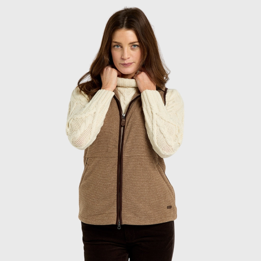 Dubarry Women's Carbury Fleece Gilet in Elk
