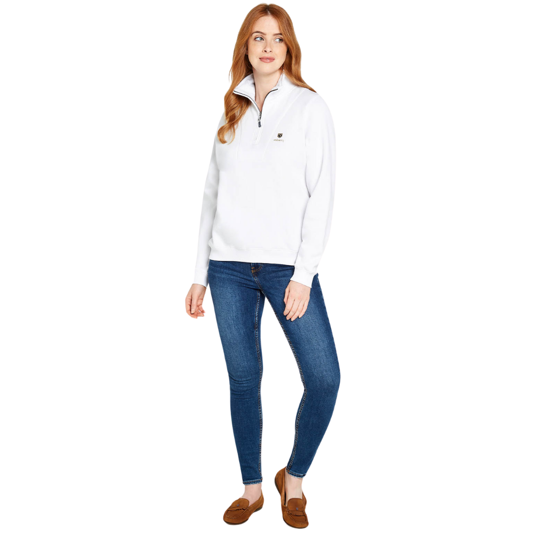 Dubarry Women's Castlemartyr Quarter-zip Jumper in White