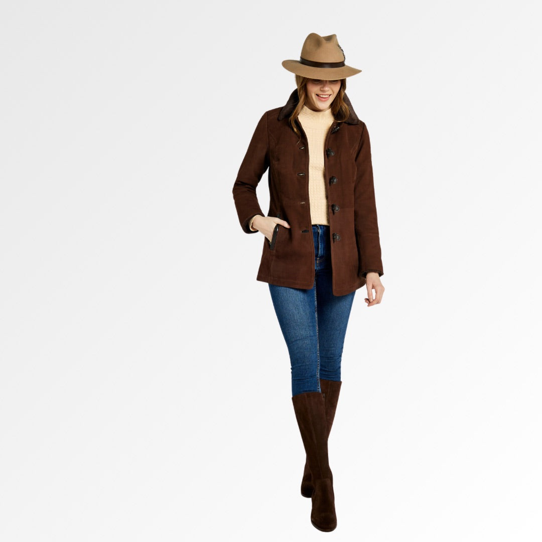 Dubarry Women's Clarke Leather Jacket in Walnut