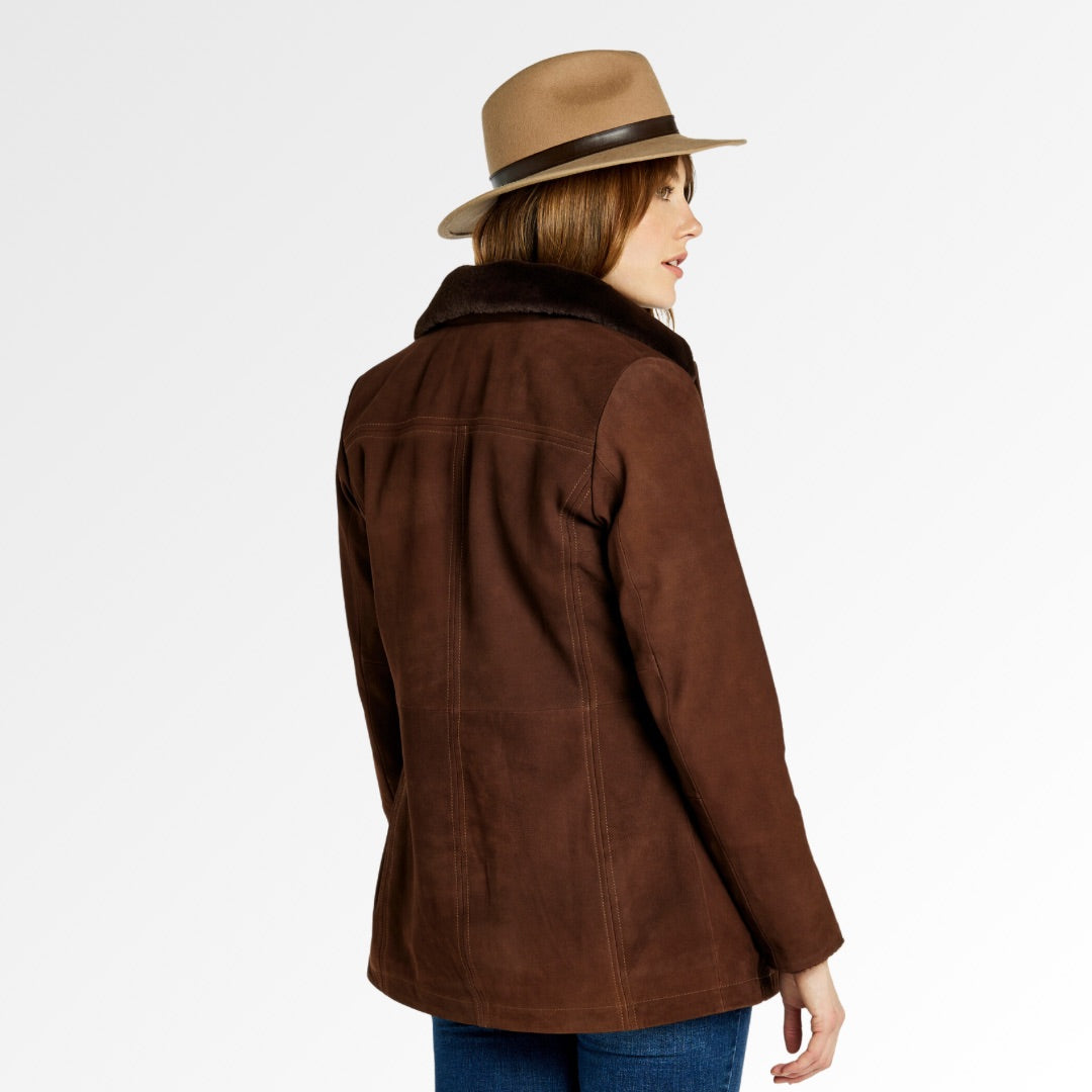 Dubarry Women's Clarke Leather Jacket in Walnut