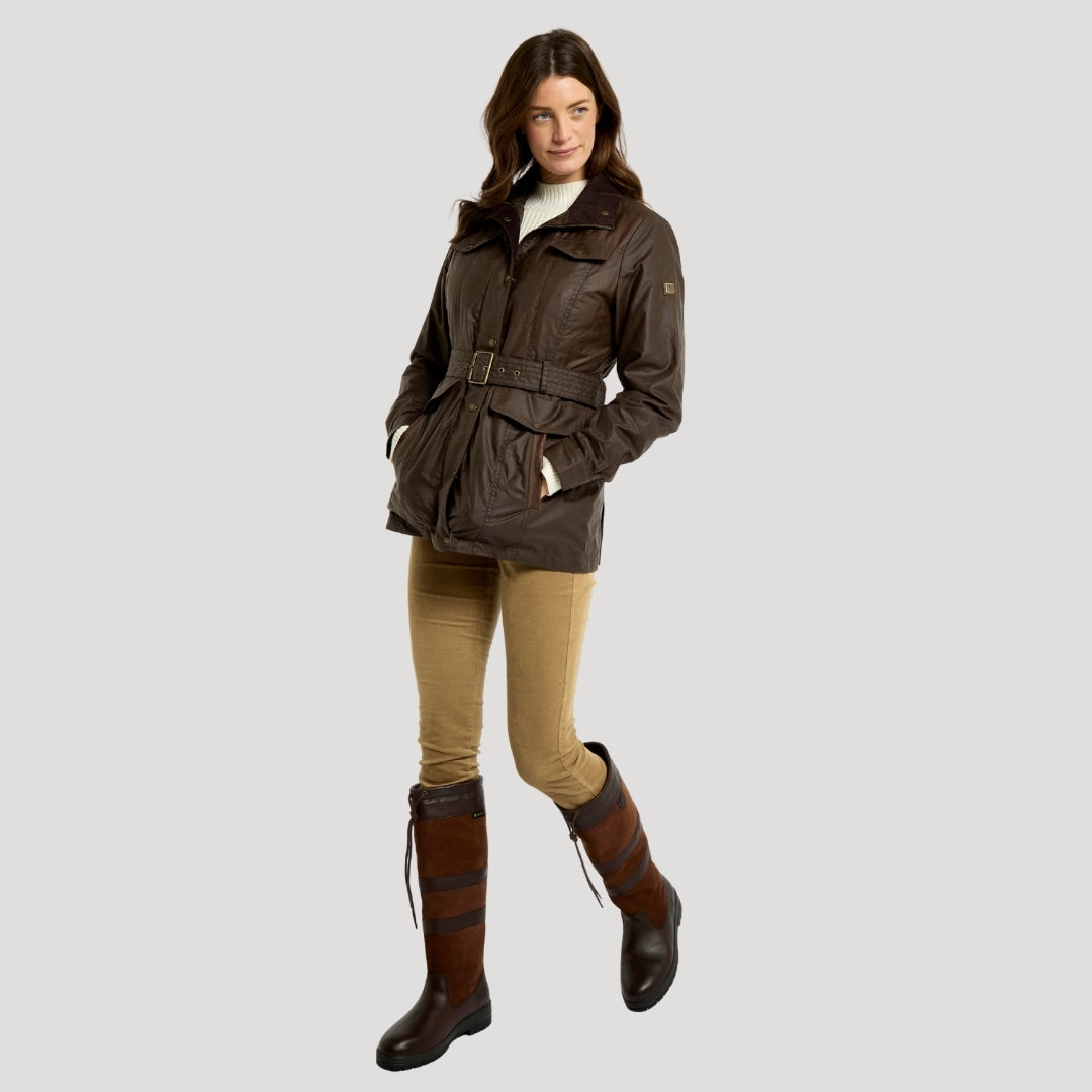 Dubarry Women's Gandon Wax Cotton Coat in Café