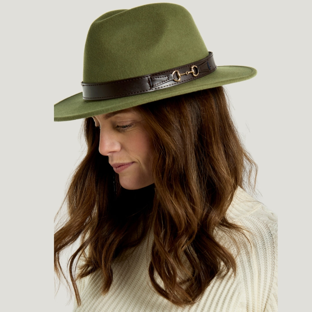 Dubarry Women's Hawswood Felt Fedora in Olive