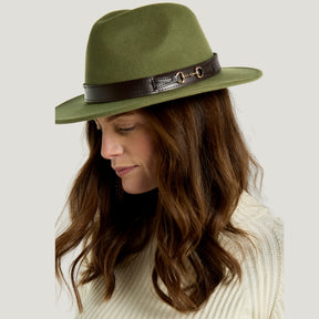 Dubarry Women's Hawswood Felt Fedora in Olive