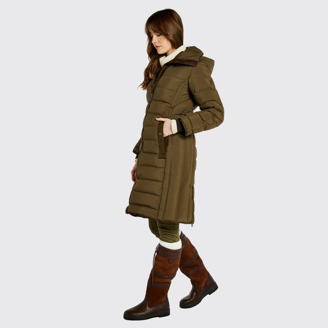 Dubarry Women's Meyers Long Length Coat in Breen