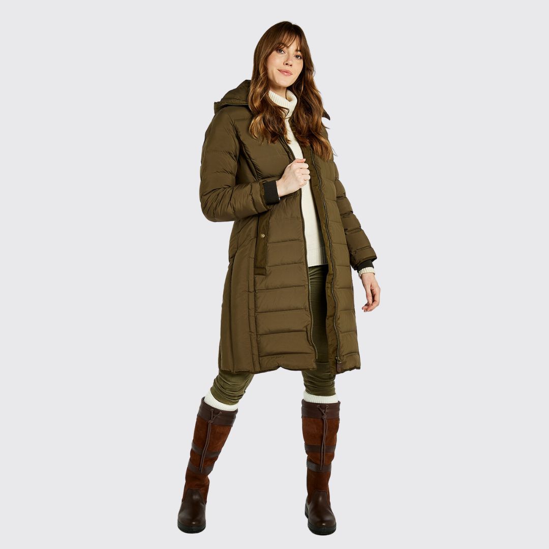 Dubarry Women's Meyers Long Length Coat in Breen