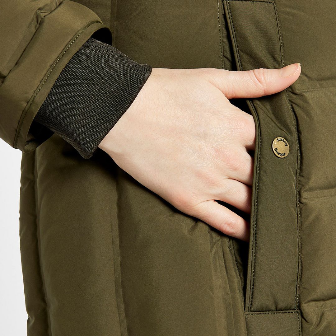 Dubarry Women's Meyers Long Length Coat in Olive