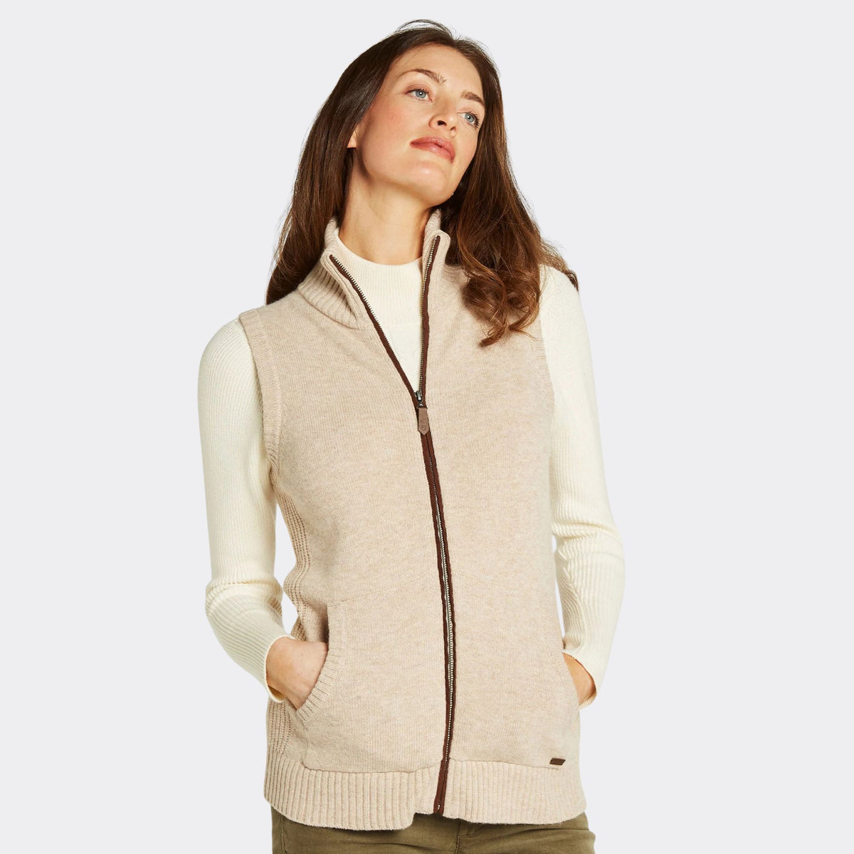 Dubarry Women's Sheedy Knit Gilet in Oak