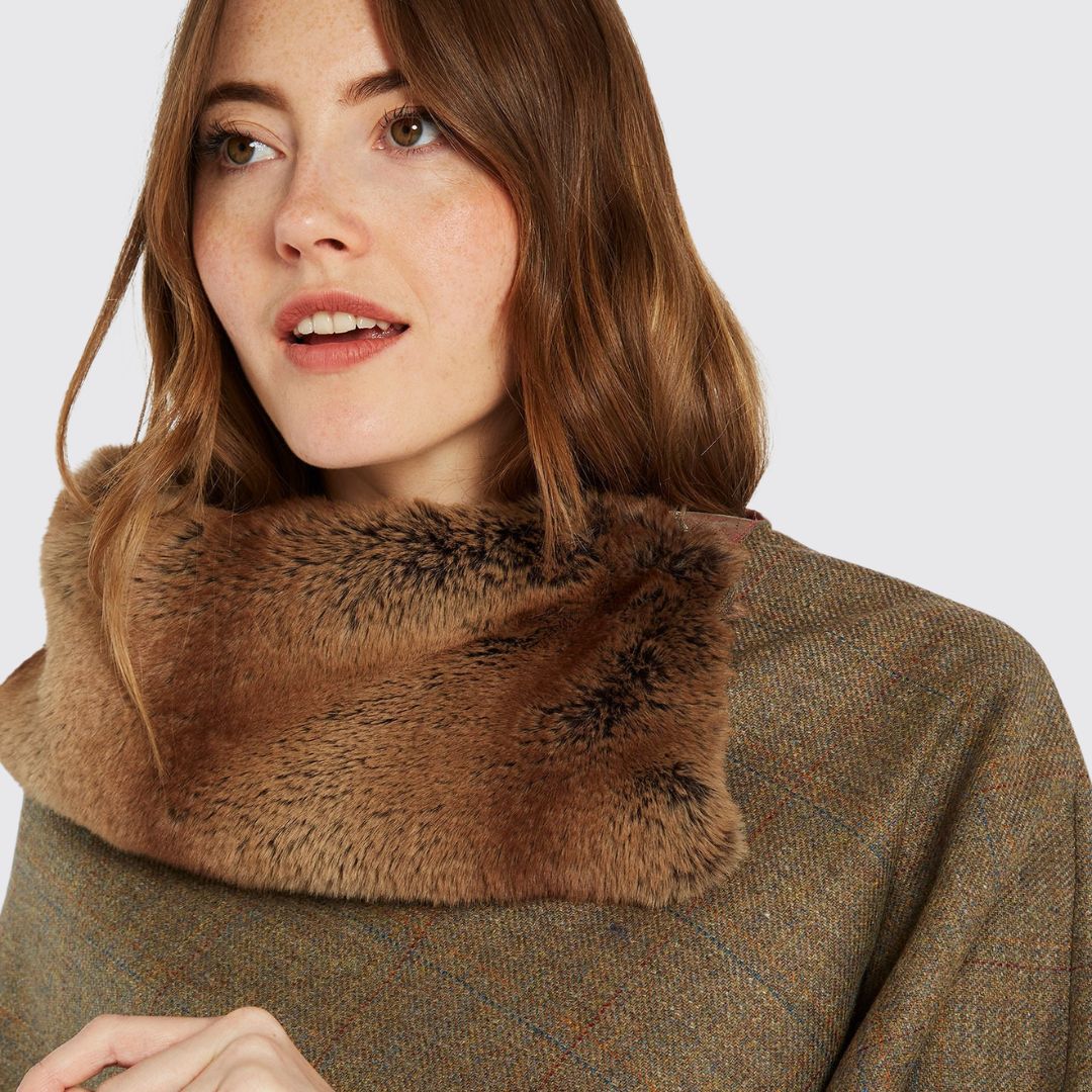 Dubarry Women's Silverfir Tweed Poncho in Burren