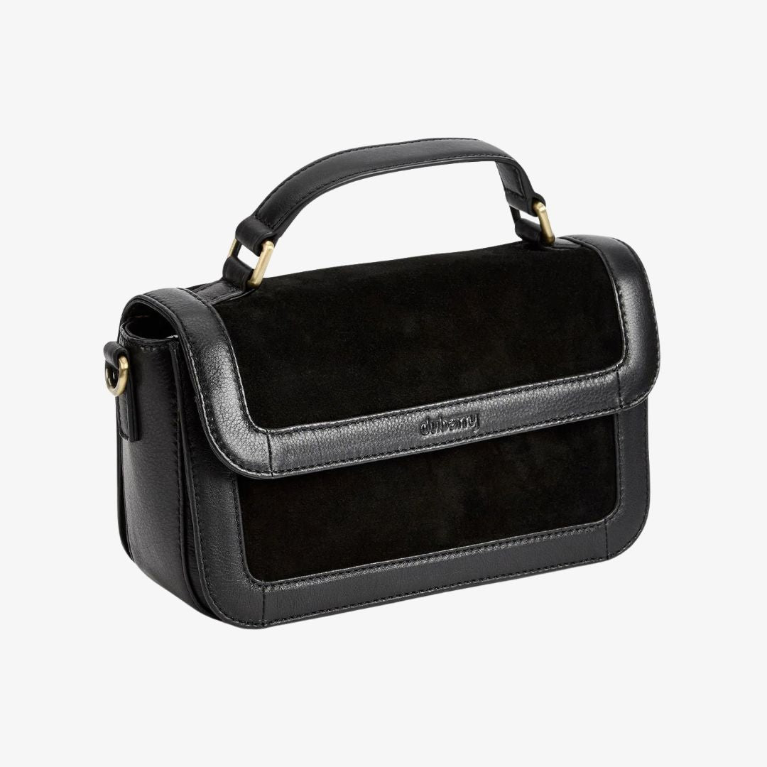 Dubarry Eadestown Structured Suede and Leather Handbag in Black