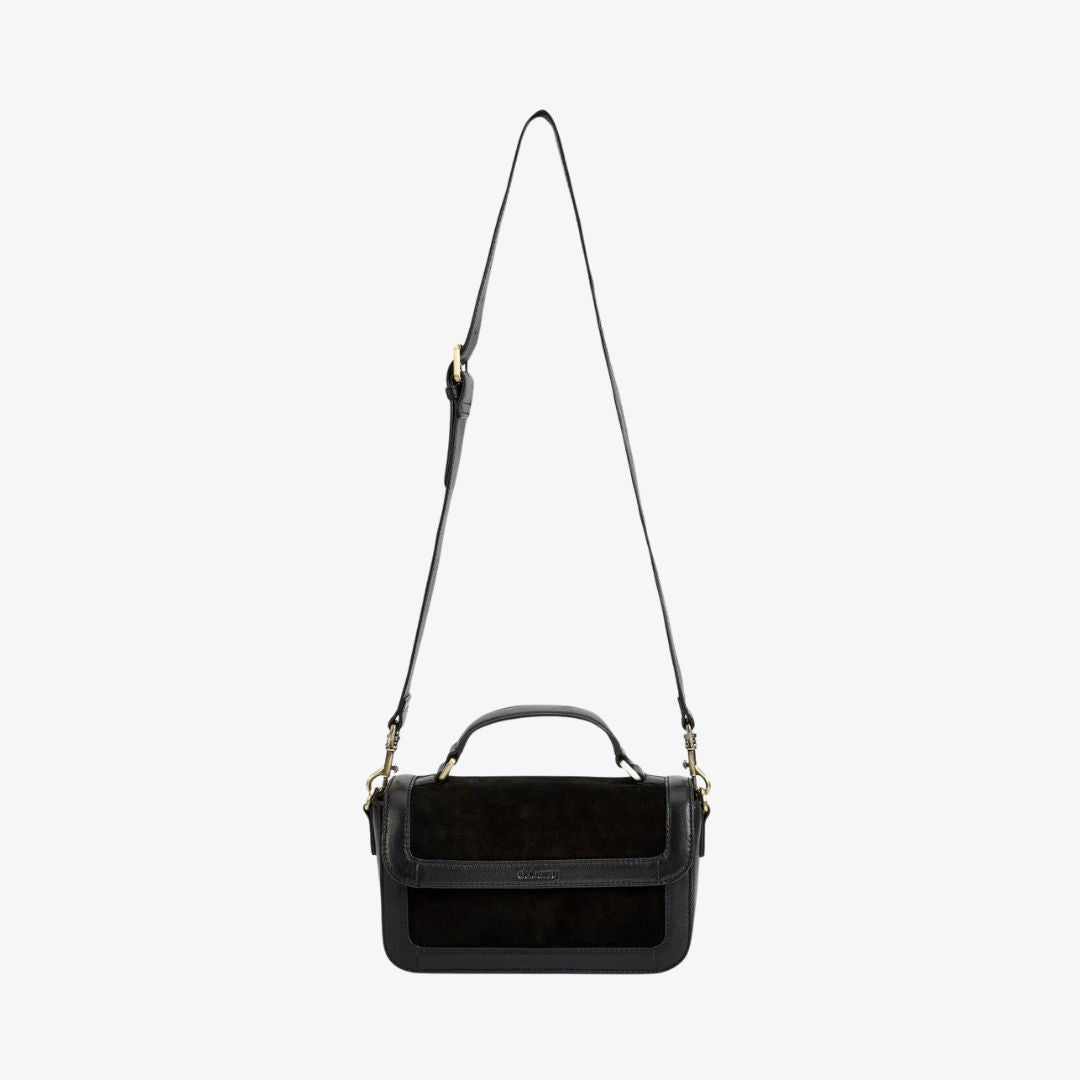 Dubarry Eadestown Structured Suede and Leather Handbag in Black