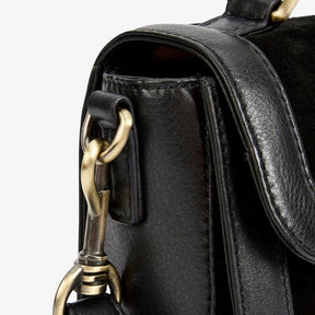 Dubarry Eadestown Structured Suede and Leather Handbag in Black