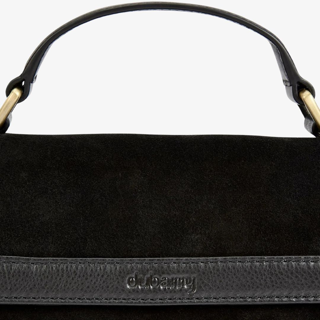 Dubarry Eadestown Structured Suede and Leather Handbag in Black