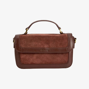 Dubarry Eadestown Structured Suede and Leather Handbag in Cedar