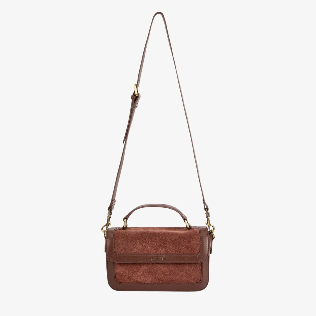 Dubarry Eadestown Structured Suede and Leather Handbag in Cedar