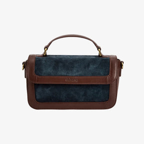 Dubarry Eadestown Structured Suede and Leather Handbag in Navy