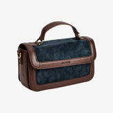 Dubarry Eadestown Structured Suede and Leather Handbag in Navy