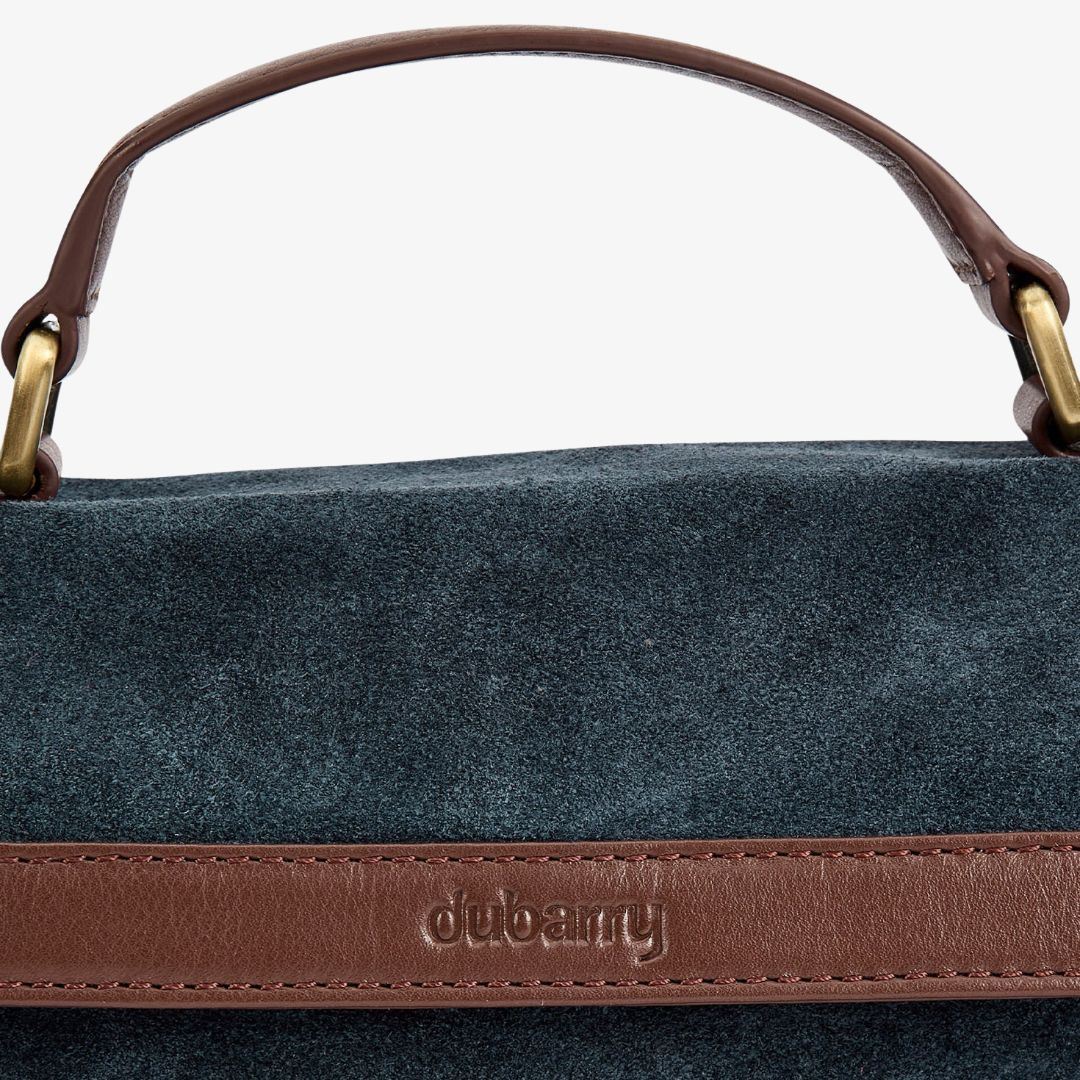 Dubarry Eadestown Structured Suede and Leather Handbag in Navy