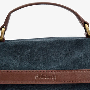 Dubarry Eadestown Structured Suede and Leather Handbag in Navy