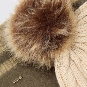 Dubarry Foley Matching Bobble Hat and Scarf Gift Set in Dusky Green