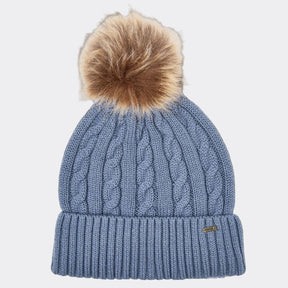 Dubarry Forester Knitted Bobble Hat in Indigo