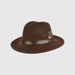 Dubarry Gallagher Felt Fedora Hat in Bourbon