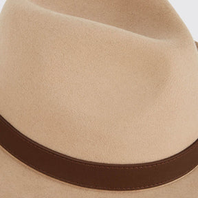 Dubarry Gallagher Felt Fedora Hat in Sand