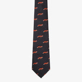 Dubarry Kavanagh Silk Fox Motif Tie in Navy