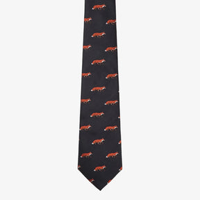 Dubarry Kavanagh Silk Fox Motif Tie in Navy