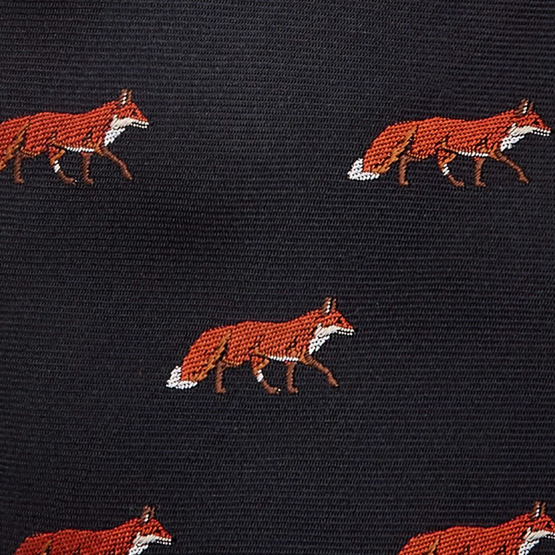 Dubarry Kavanagh Silk Fox Motif Tie in Navy