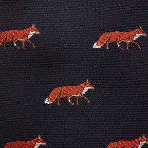 Dubarry Kavanagh Silk Fox Motif Tie in Navy